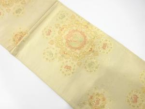 アンティーク　鳳凰に花模様織り出し袋帯（材料）